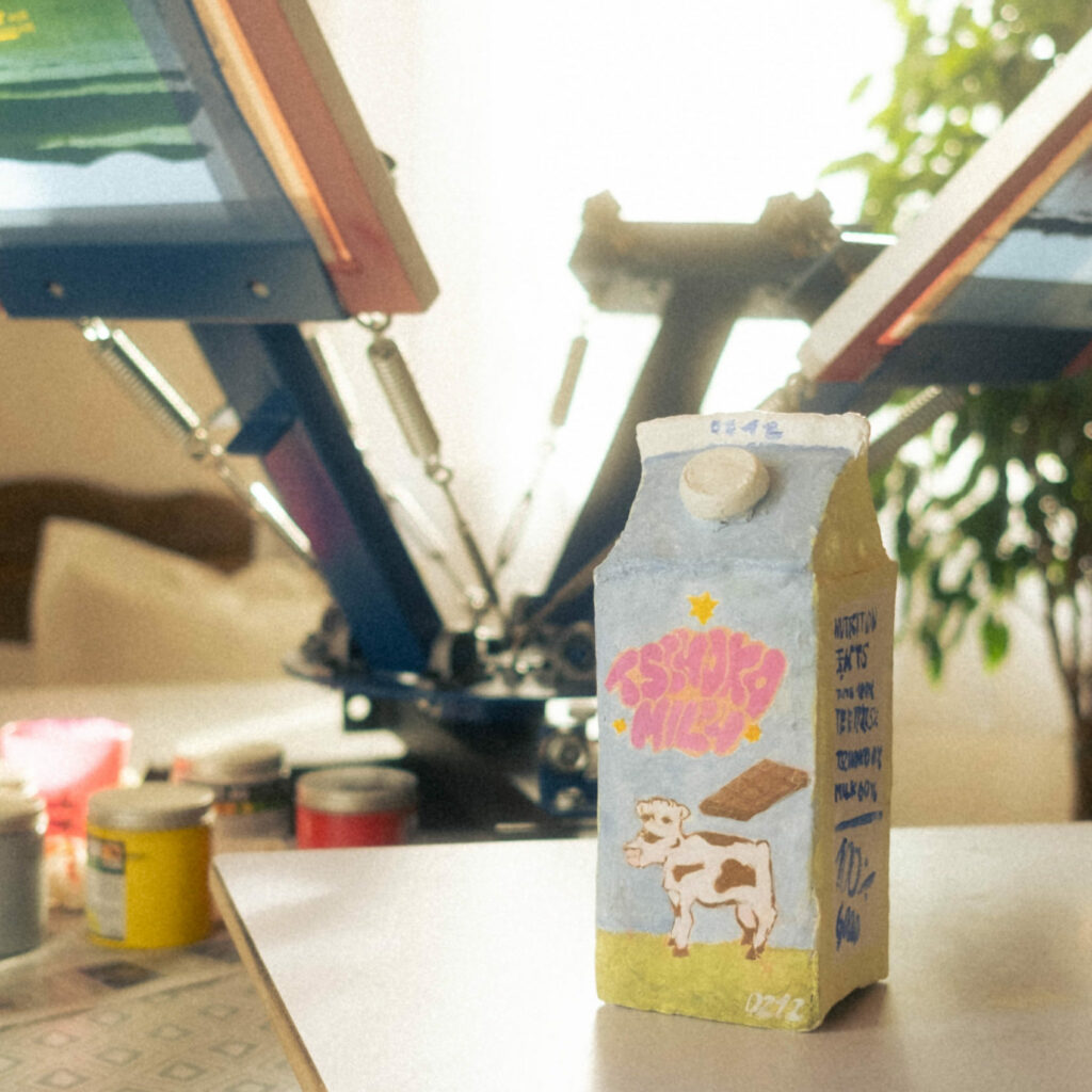 Tschokomilch und Siebdruckmaschine